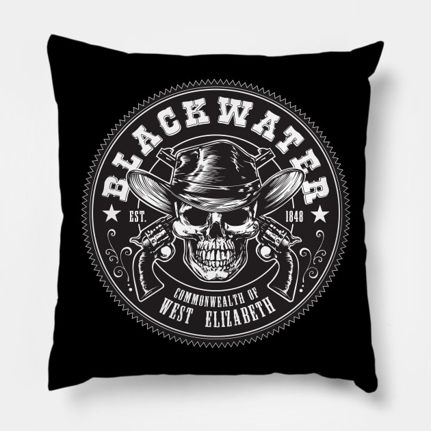 City of Blackwater Pillow by MindsparkCreative