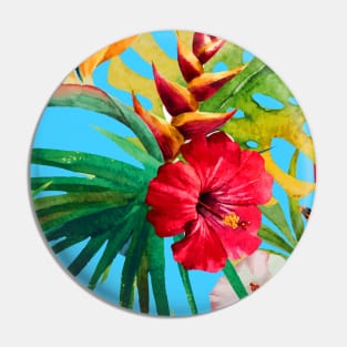 Tropical floral pattern Pin