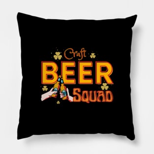 Craft beer squad st Patricks day Pillow