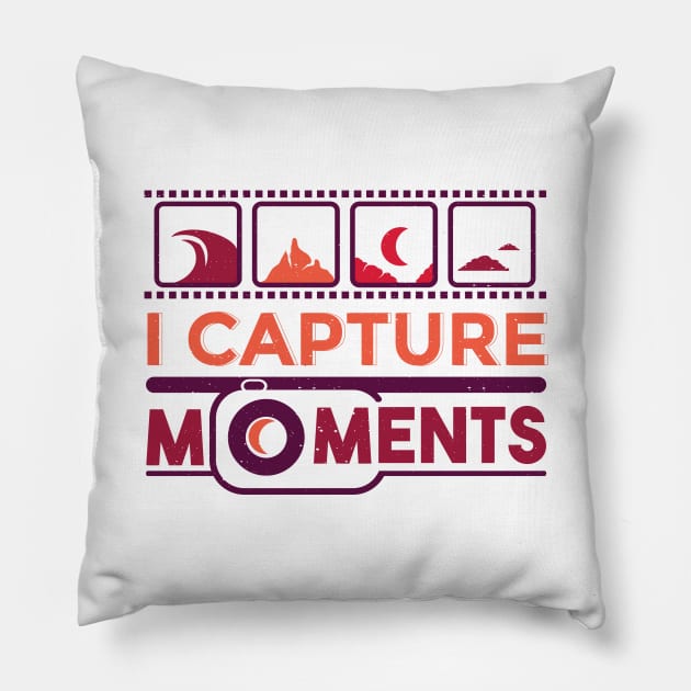 I capture moments Photographer Pillow by 2P-Design