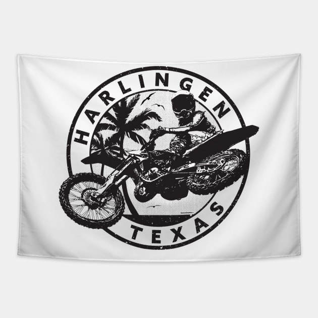 Harlingen Motocross Rider Texas Tapestry by CamcoGraphics