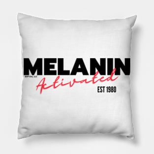 Melanin Activated-1980-Blk Pillow