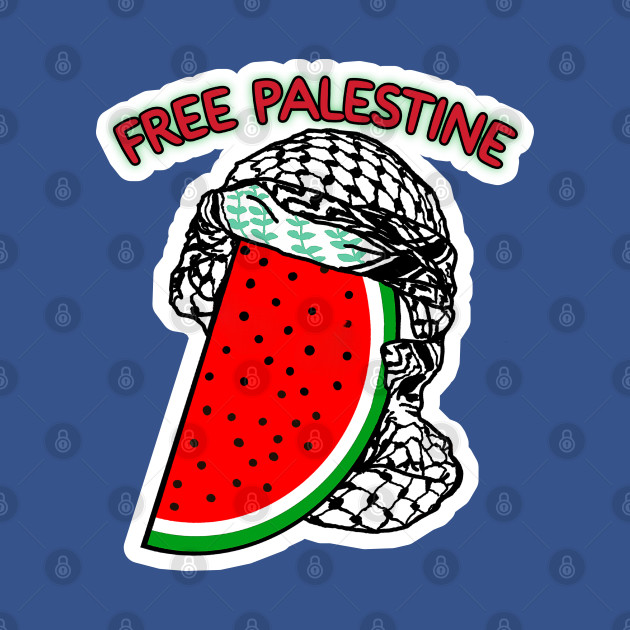 Watermelon Keffiyeh - Free Palestine - Half Wrap - Double-sided by SubversiveWare