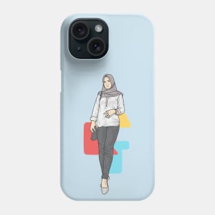 Gril Black And White Outfit Phone Case