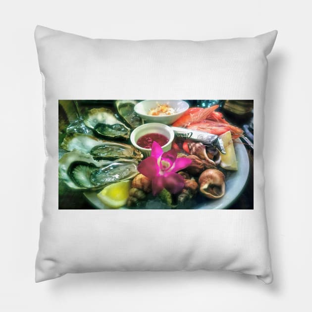 FRUITS DE LA MER! Pillow by dumbodancer