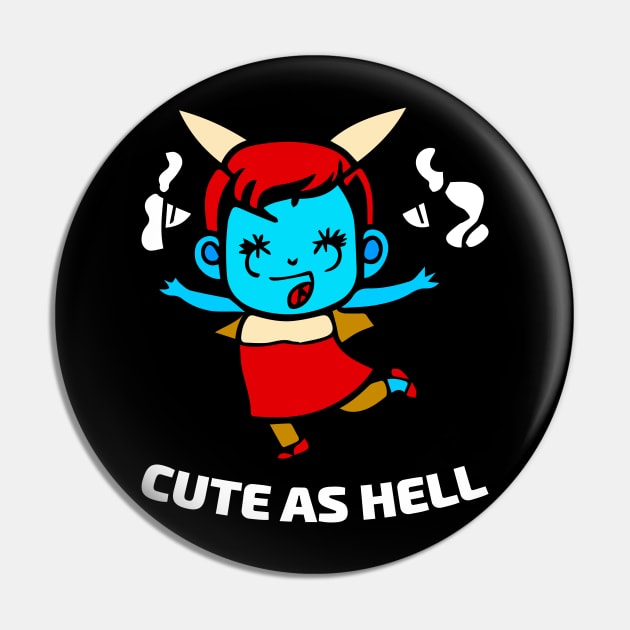 Cute as Hell Little Cute Demon Girl Pin by tatadonets