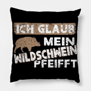 Wildschwein Fan Design Jagd Frischlinge Liebe Pillow