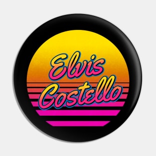 Elvis Personalized Name Birthday Retro 80s Styled Gift Pin