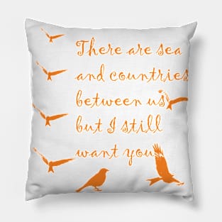 Distant love orange Pillow