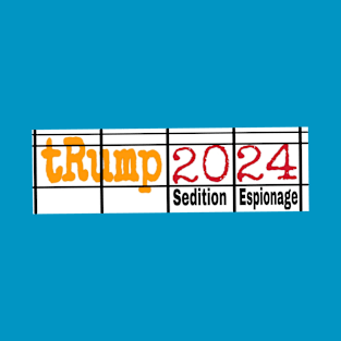 tRump 2024 for Sedition & Espionage - Prison Bars - Double T-Shirt
