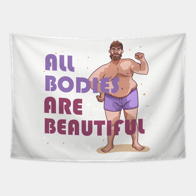 All Bodies Are Beautiful Concept Man Tapestry by Mako Design 