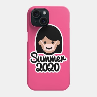 Summer 2020 face mask sun tan vacation corona girl facemask Phone Case