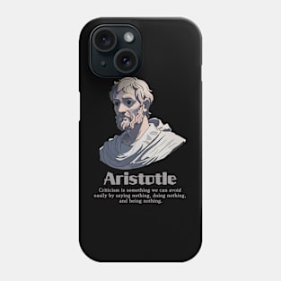 Aristotle Art with Quote Phone Case