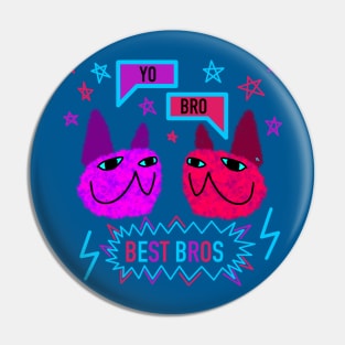 Fuzzy Cats Best Bros Pin