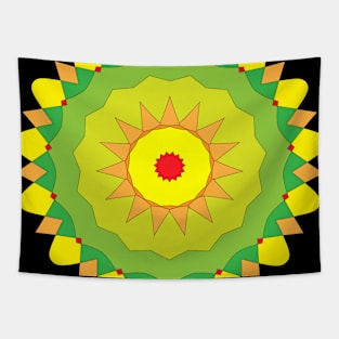 geometric Mandala art Sunflower Classic repeated pattern Tapestry