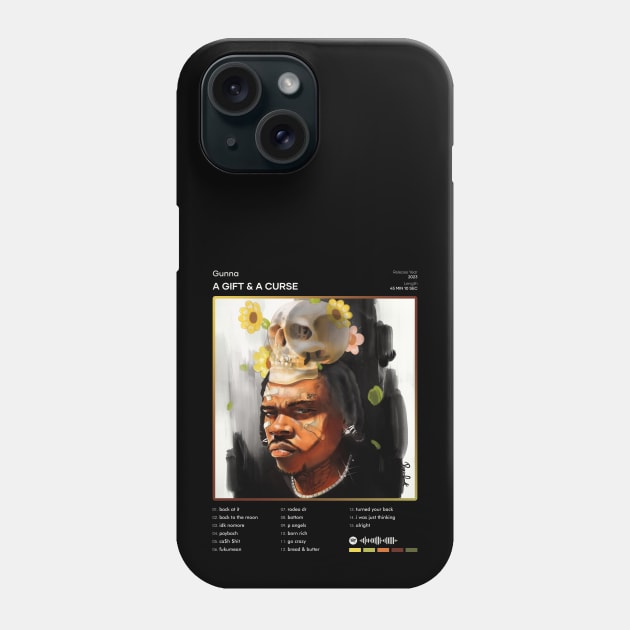 Gunna - a Gift & a Curse Tracklist Album Phone Case by 80sRetro