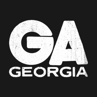 GA Georgia State Vintage Typography T-Shirt