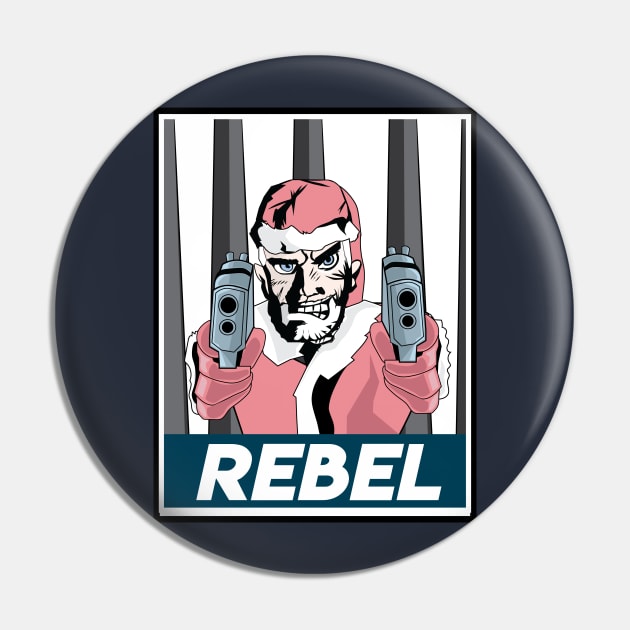 Rebel Santa Prison Break Pin by FungibleDesign