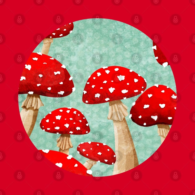 Mushrooms by KatherineBlowerDesigns