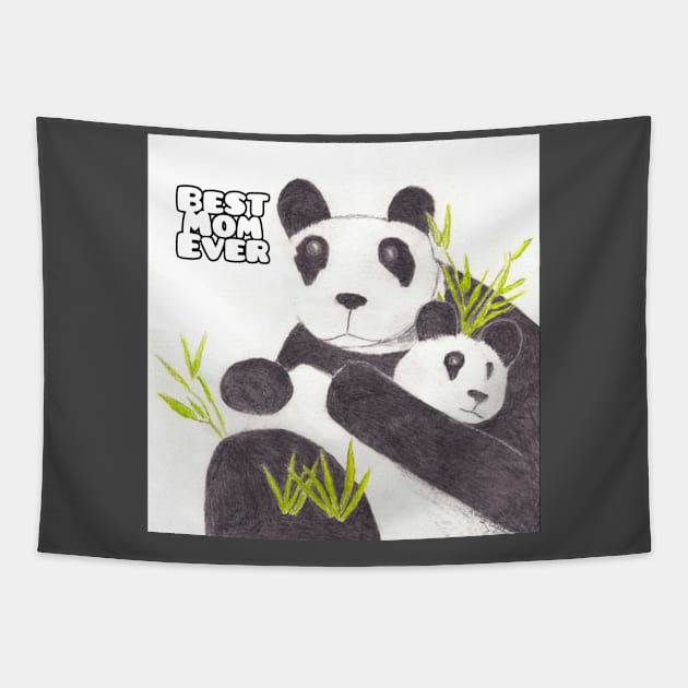 Best Mom Ever: Panda Tapestry by Art is Sandy