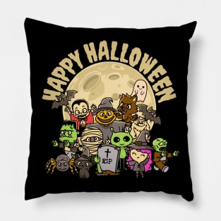 Halloween Monsters Happy Halloween Cute Pillow