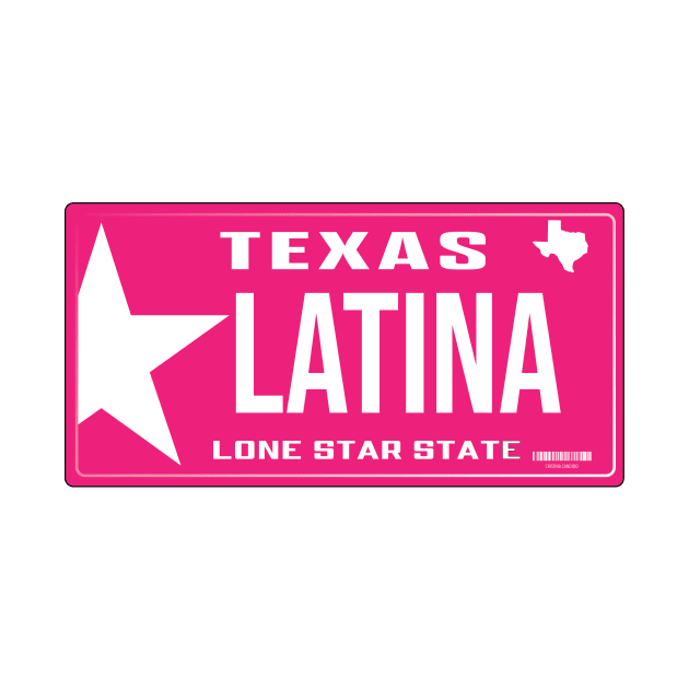 Latina Texas License Plate by cristinacandido