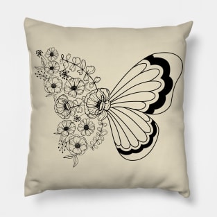 Spring Beauty Blossoming Monarch Butterfly Pillow