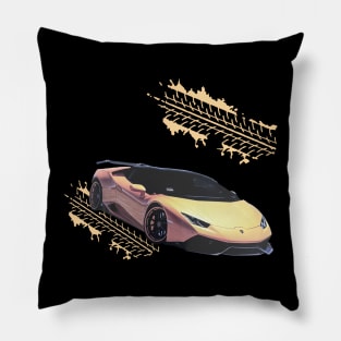 Yellow Lamborghini Huracan Pillow