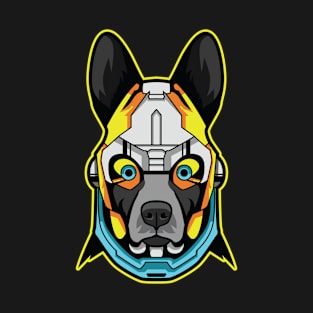 cyborg dog illustration T-Shirt