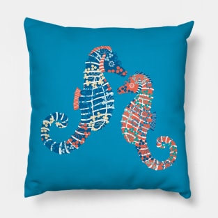 Seahorse Pair Tropical Fish Pillow