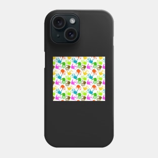 Painted Hands Rainbow Phone Case