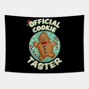 Official Cookie Taster Gingerbread Christmas Santa Tapestry