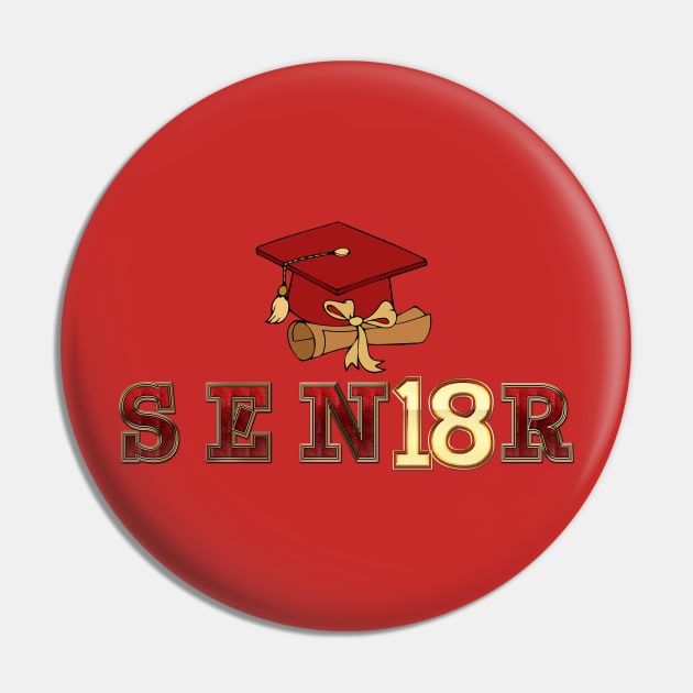 2018 Graduate Senior Proud Mom Dad of a College High school Graduate Pin by Dragos