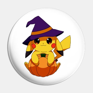 Witch And Pumpkin Halloween Pin