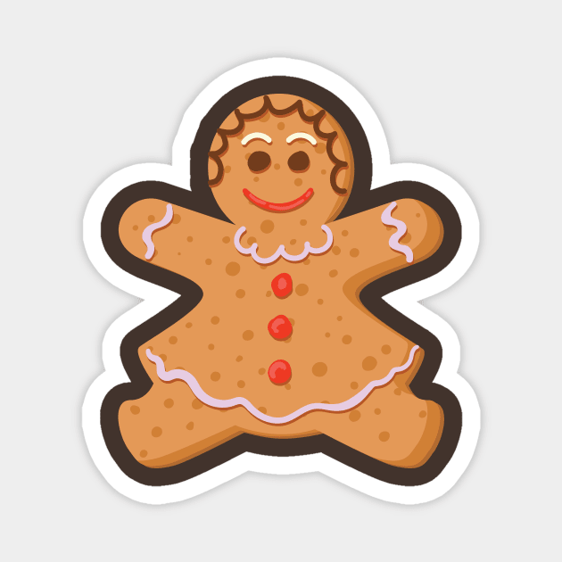 Gingerbread Girl Magnet by SWON Design