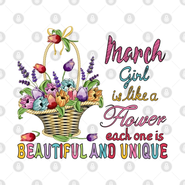 March Girl - Flower Basket by Designoholic