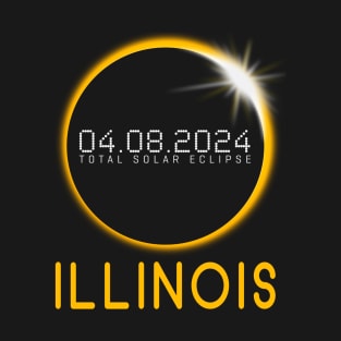 ILLINOIS Totality Total Solar Eclipse April 8 2024 T-Shirt