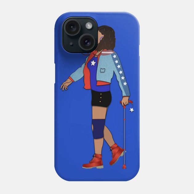 America Chavez With Cane Phone Case by RollingMort91