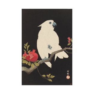 Cockatoo and pomegranate, by Ohara Koson T-Shirt