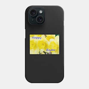 Narcissus  'Saint Patrick's Day'   Daffodil with Happy Easter message Phone Case