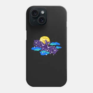 Print with Decorative Bats in the Night Sky Phone Case