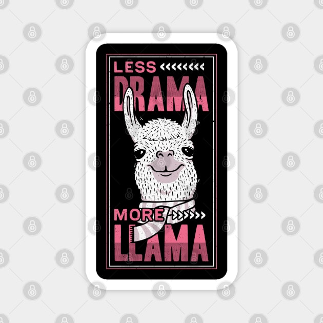Less Drama More Llama Magnet by eduely