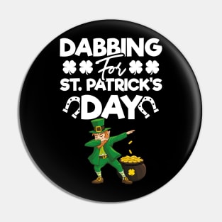 Dabbing For St Patricks Day Pin