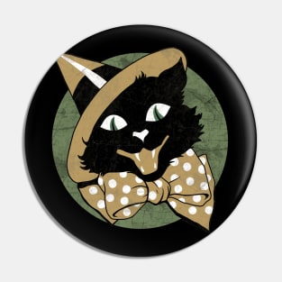 Vintage Halloween Black Cat Pin