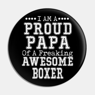 Proud Dad of an Awesome Corgi T-shirt Dog Dad Father's Day BOXER Pin