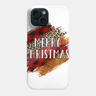 Merry Christmas. Brush Strokes Phone Case