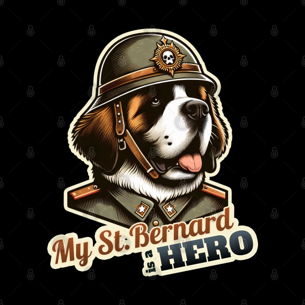 St. Bernard soldier by k9-tee