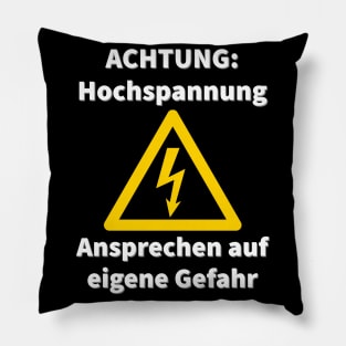 Hochspannung Elektriker unter Strom Fun Sprüche Pillow