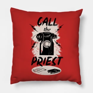 Retro Vintage Call the Priest Pillow