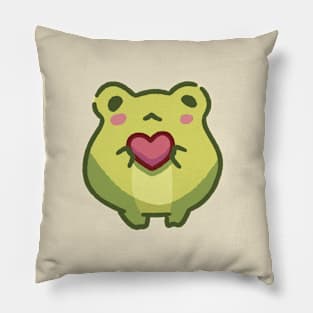 Cute frog with heart Pillow